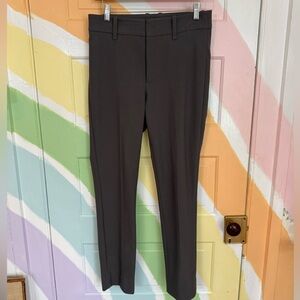 Vince Women’s Charcoal Cotton Blend Cigarette Trousers w Seam Detail Sz 8 💚🍄